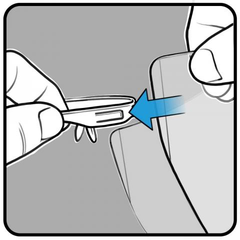 User Manual - 7 - Push the edge of foil on one side into the catch of frame