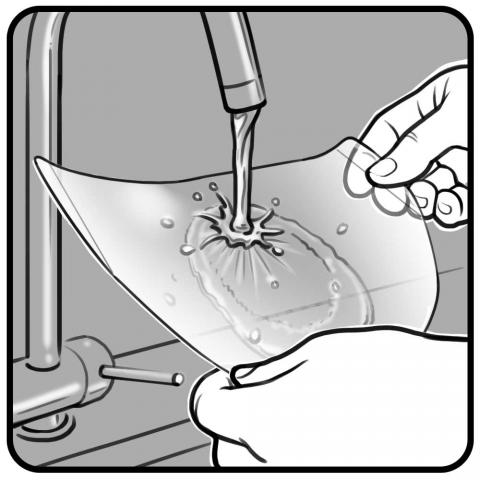 User Manual - 12 - Remove hard particles under running water